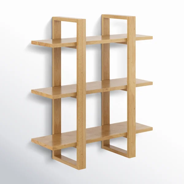 Solid Wood Floating Shelf with Adjustable Shelves - Image 3